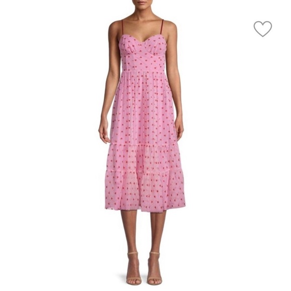 Betsey Johnson Pink Heart Midi Dress - Picture 5 of 8
